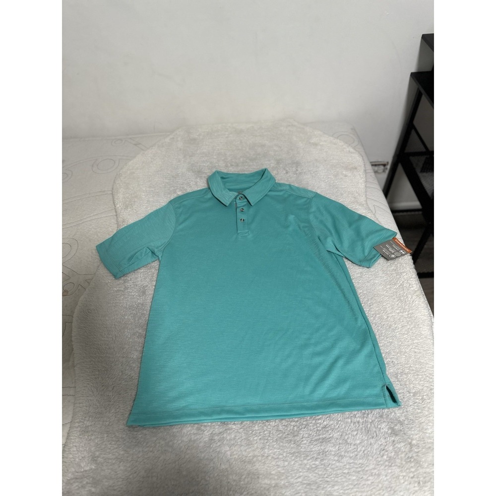 New Falls Creek Performance 30 UPF Blue Polo Shirt Size Medium Top